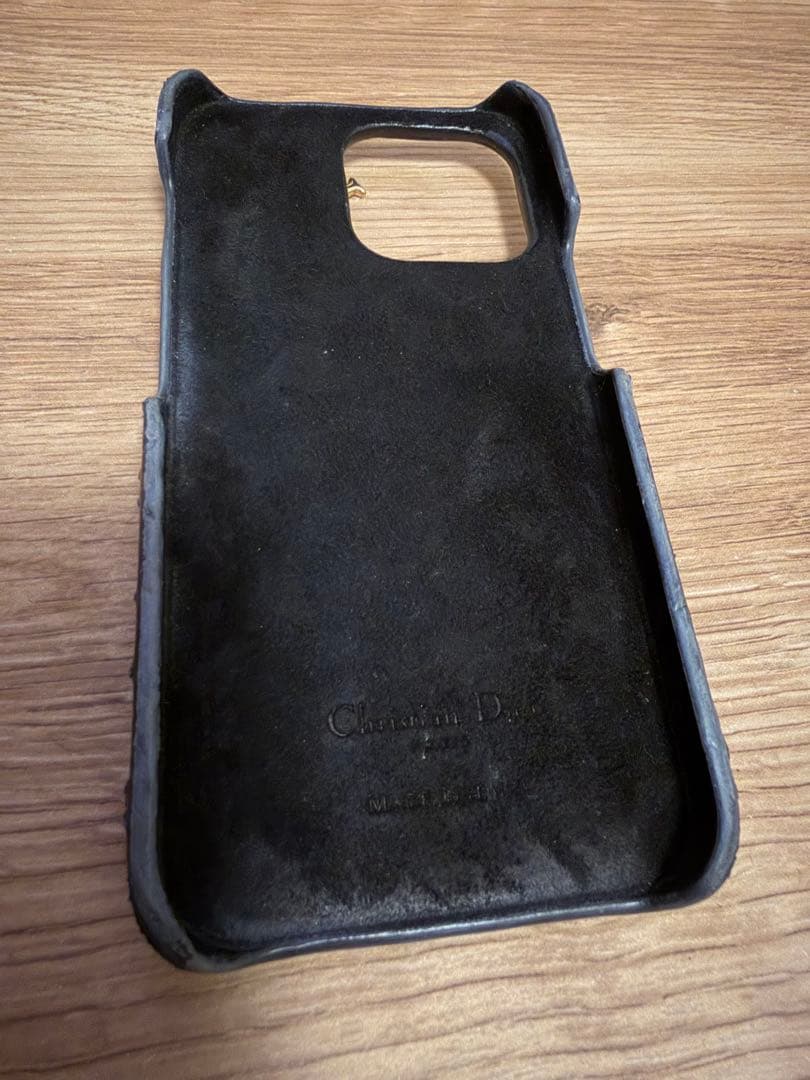 Dior ブラック パテントiPhoneケース13プロ