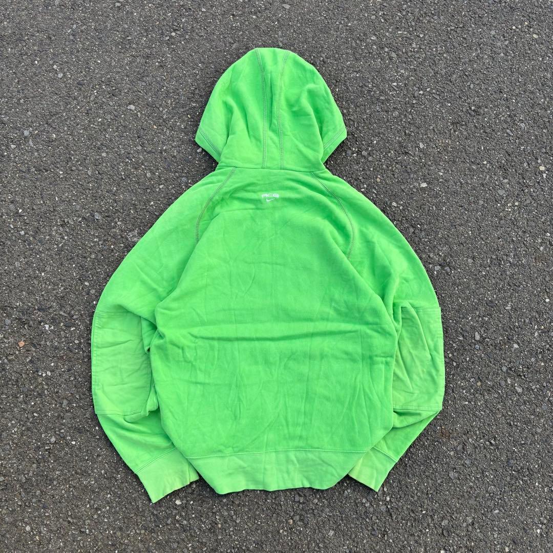 00s nike acg 黄緑 ロゴドン ジップパーカー シティーボーイ