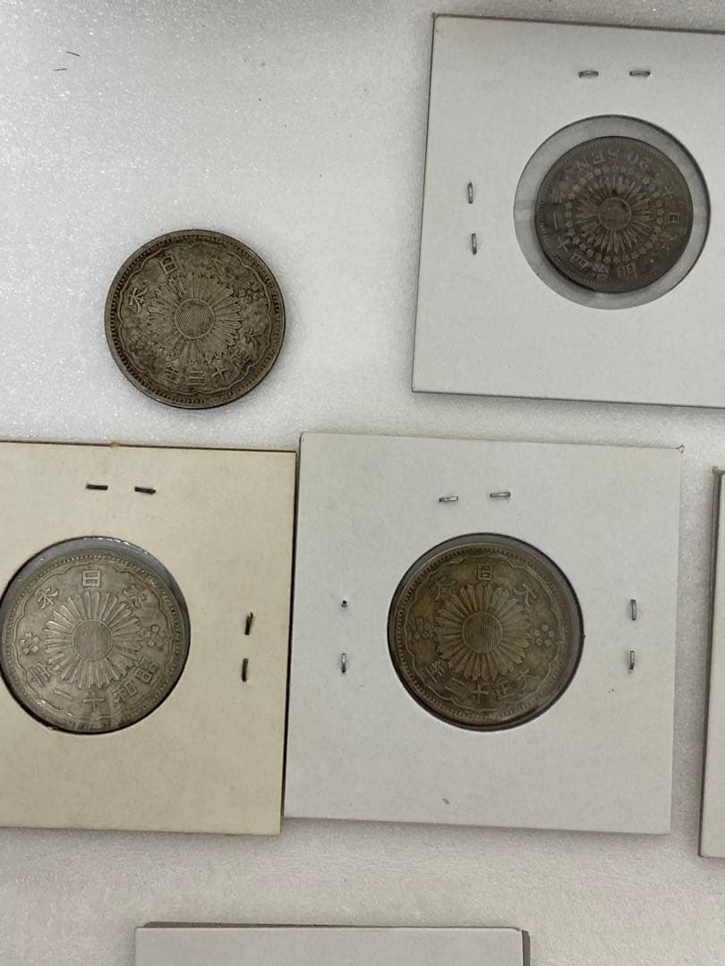 3-1618 5銭・10銭・20銭・50銭銀貨　63枚