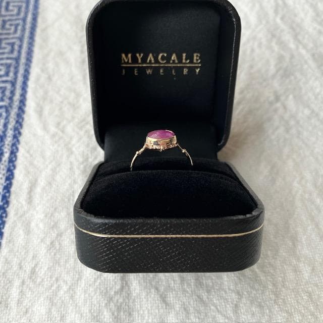 9万◆新品◆ミャカレジュエリー ピンクサファイア10Kリングアッシュペーフランス
