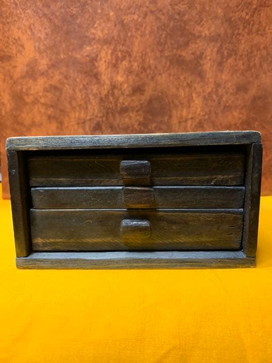 箱硯　古道具　アンティーク　インテリアイン骨董　古民具　引き出し卓上矢立て
