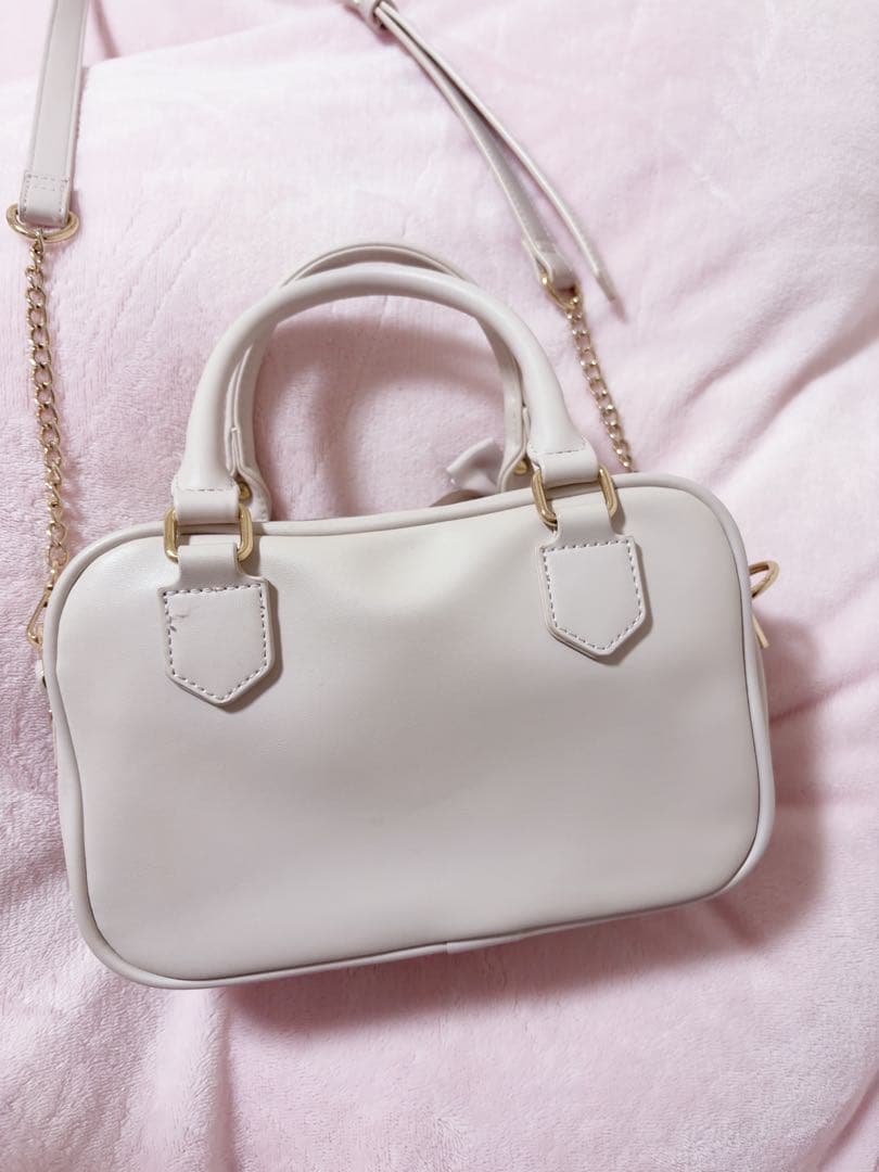 LIZLISA キルティングリボンチャームポシェット ピンク