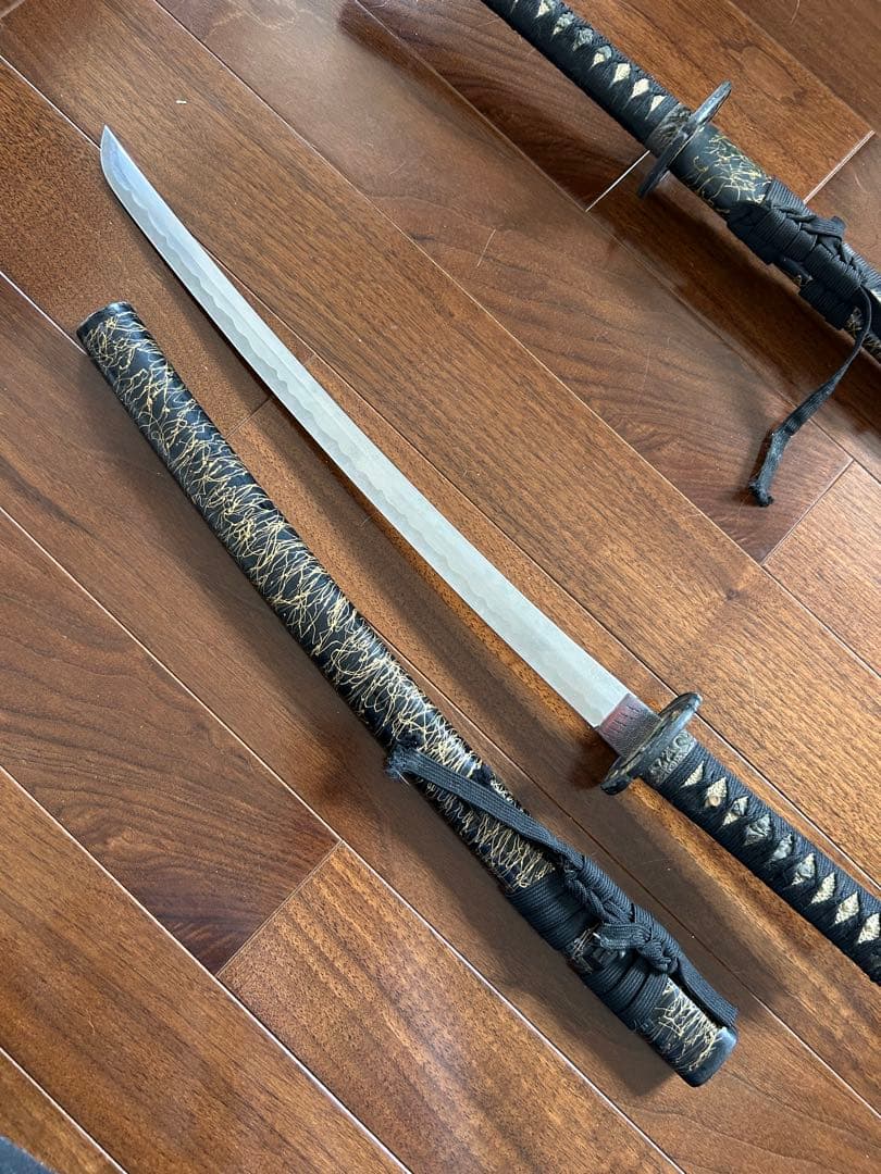 骨董品 日本刀 レプリカ 龍模様 大刀と小刀セット