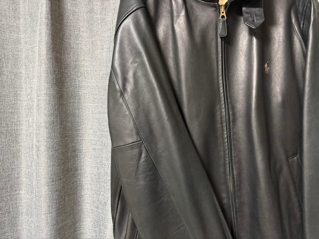 OLD Polo by Ralph Lauren ブラックレザージャケット LL