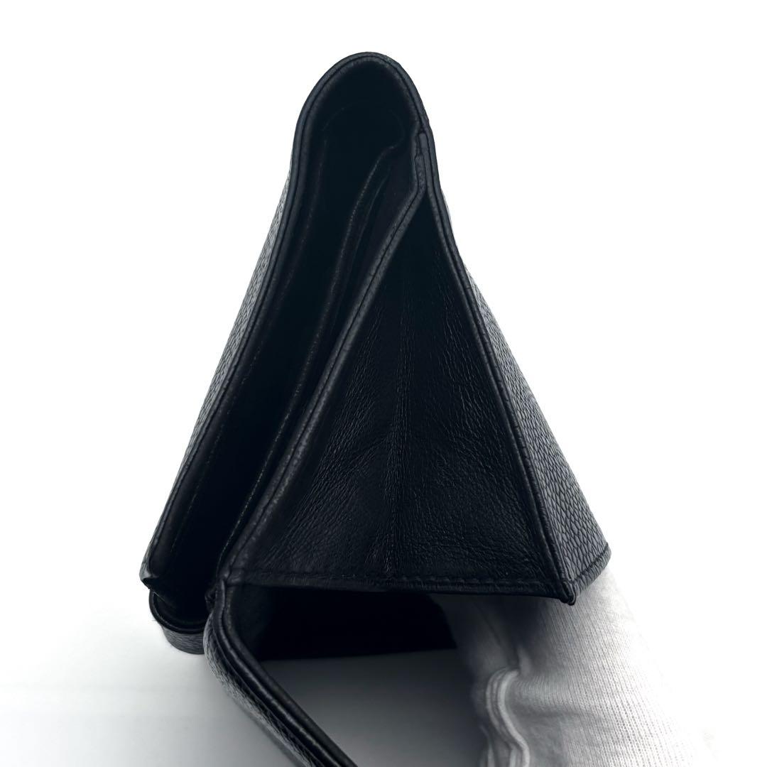 【美品✨】シャネル ココステッチ キャビア Wホック 二つ折 財布