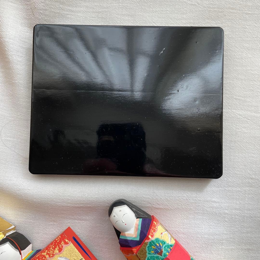 奈良一刀彫り　雛人形　川口神泉　立雛　雛祭り　ひな祭り　共箱付き　伝統工芸　木彫