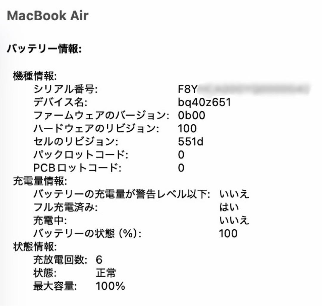 超美品 MacBook Air 13インチ M4 16GB/256GBシルバー
