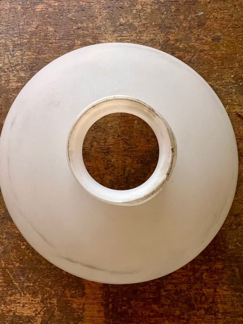 レトロ　大正ロマン　すりガラス花模様電笠　照明　灯り　古民家　アンティーク