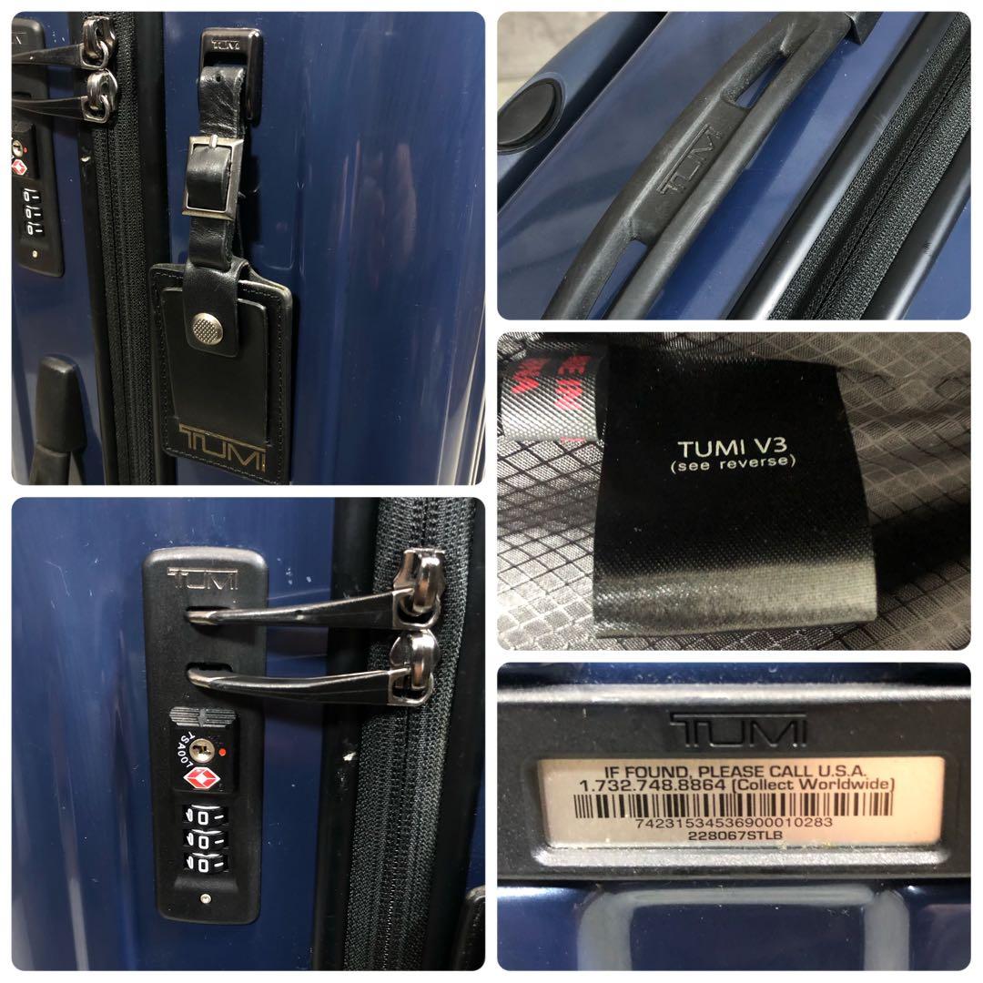 TUMI　V3　スーツケース　大容量　約80L　TSAロック　4輪　ブルー