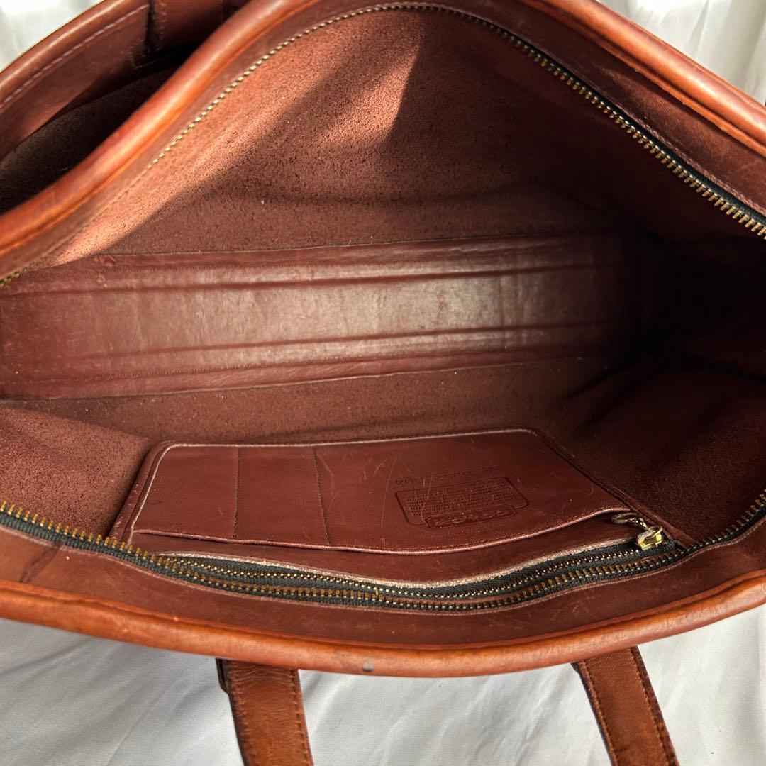 【希少】80s USA製 オールドコーチ レザー ビジネスバッグ 2way 茶