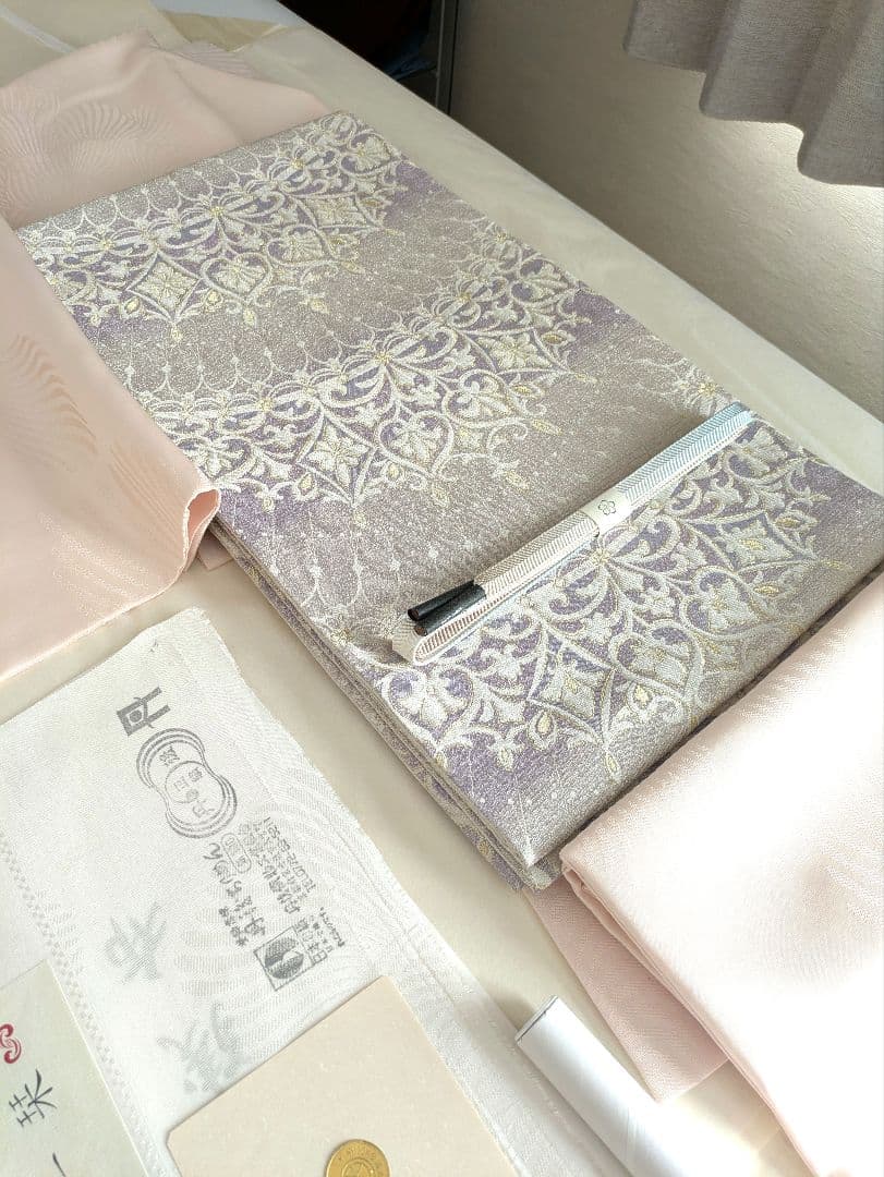 正絹西陣織まいづるティアラ文様豪華袋帯