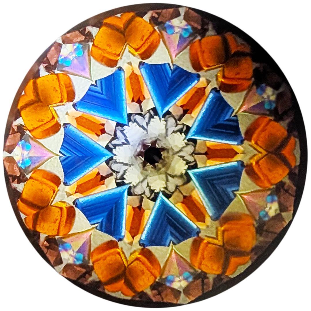 残り1個 作家万華鏡ペンダント ケビン＆デボラヒーリー スパイラル