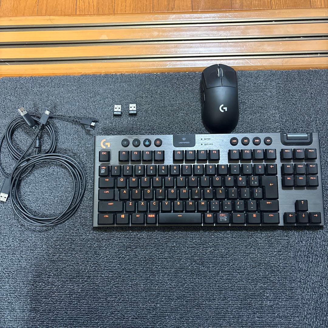 ロジクール Pro X ワイヤレスキーボード&マウスG913-TKL 箱付き