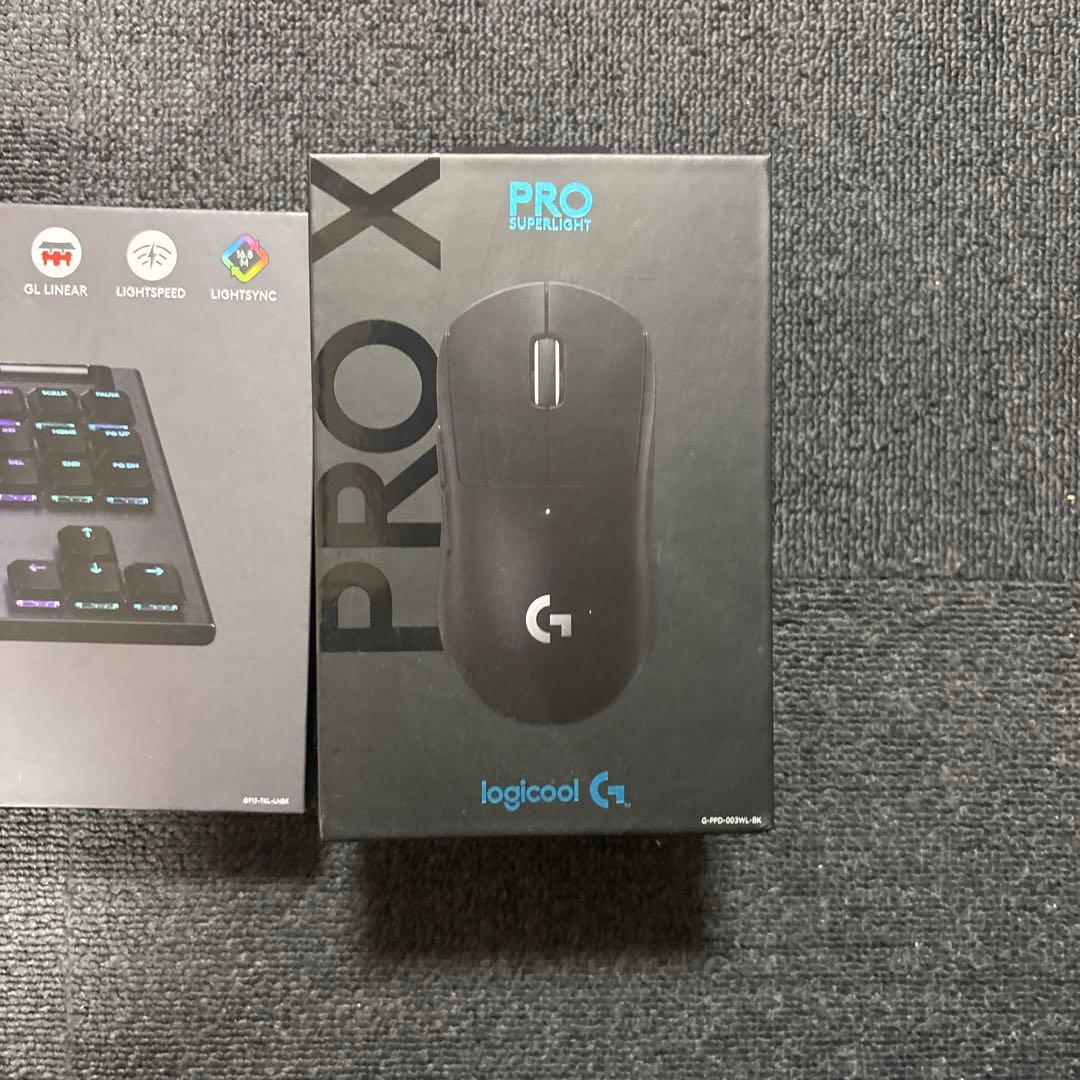 ロジクール Pro X ワイヤレスキーボード&マウスG913-TKL 箱付き