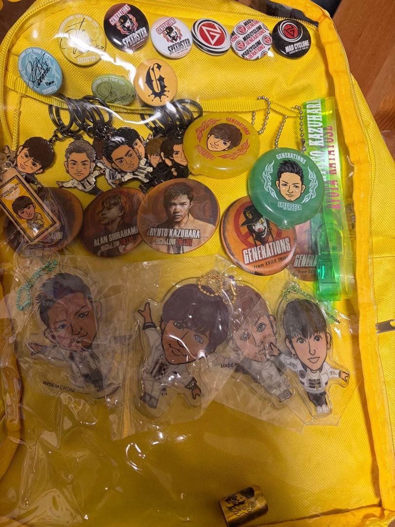 GENERATIONSガチャリュック (片寄、数原、白濱、佐野、小森)