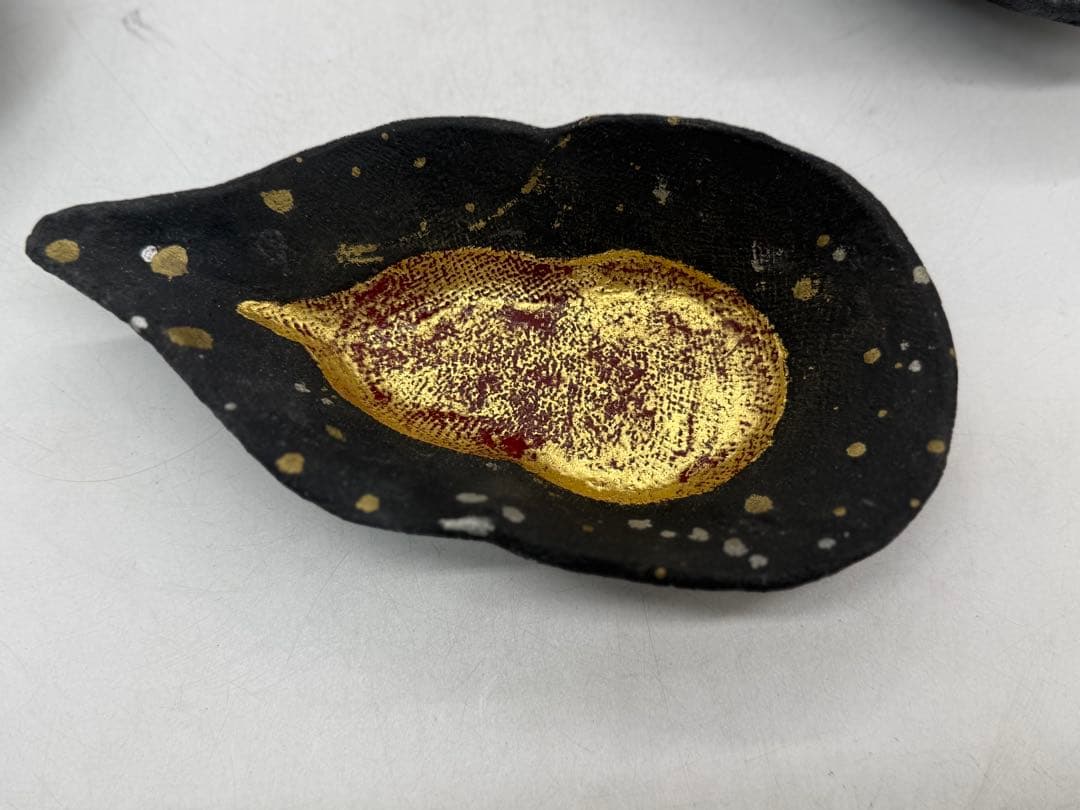 坂田甚内作　金彩瓢箪型皿7点　名人作　送料込み250610