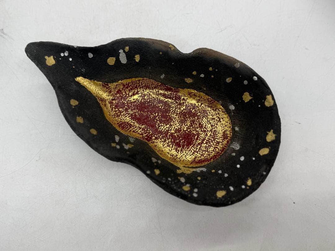 坂田甚内作　金彩瓢箪型皿7点　名人作　送料込み250610