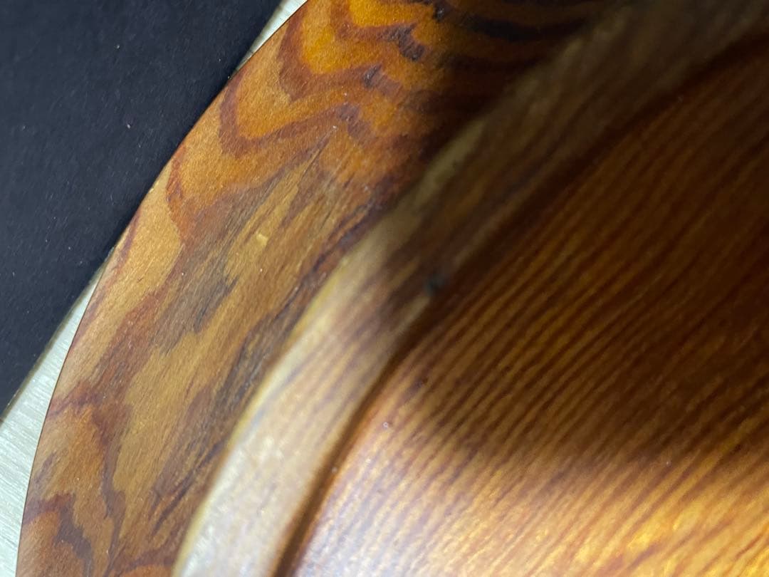 アンティーク 木地 丸盆　くり抜き盆　民藝 民芸 木目　天然木　32センチ