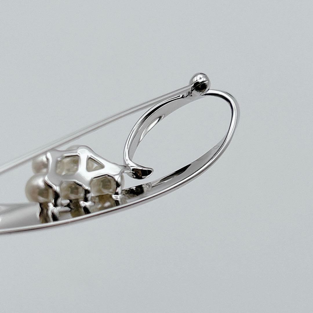高級 4〜5mm MIKIMOTO ミキモト ブローチ あこや真珠 SILVER