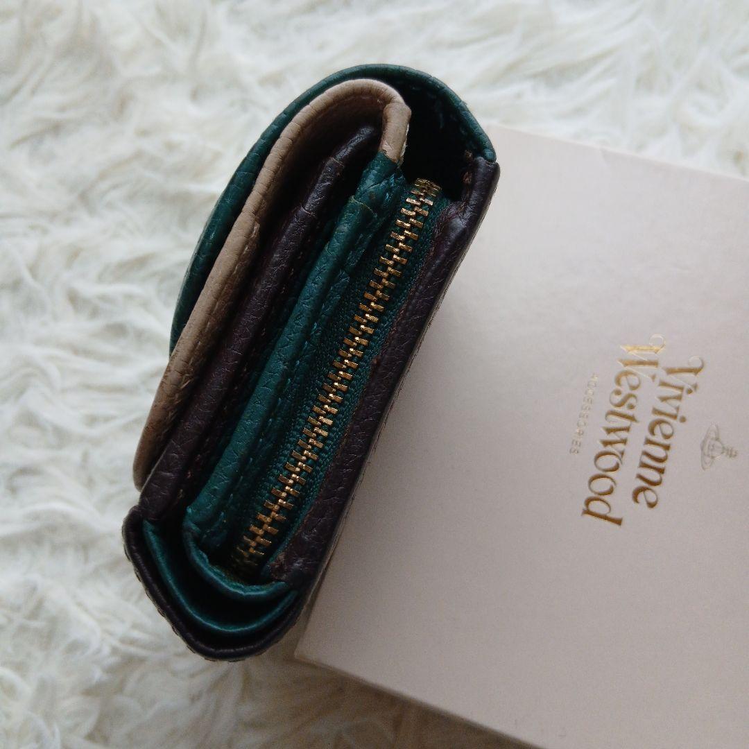 【Vivienne Westwood】希少カラー　ダブルフラップオーブロゴ折財布