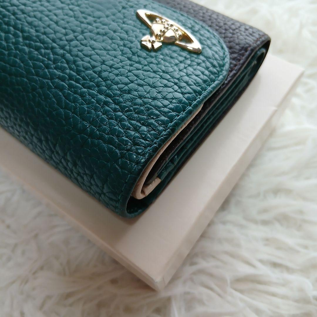 【Vivienne Westwood】希少カラー　ダブルフラップオーブロゴ折財布
