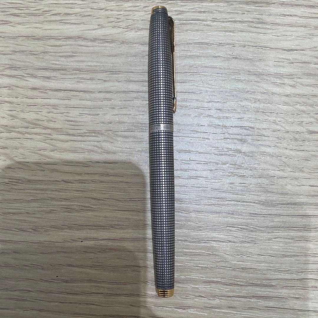 Parker 万年筆 グレー チェック柄