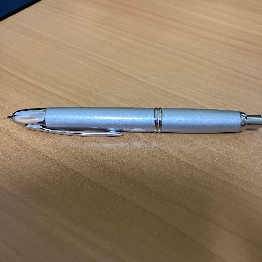 PILOT パイロット キャップレス 万年筆 シルバー F（細字） コンバーター