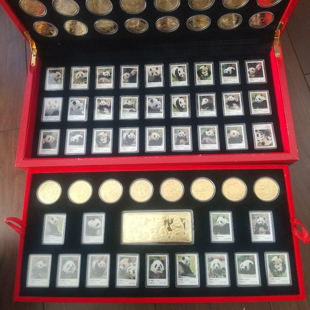 ※【入手困難】中国建国70周年記念/ ジャイアントパンダ /＆切手セット/