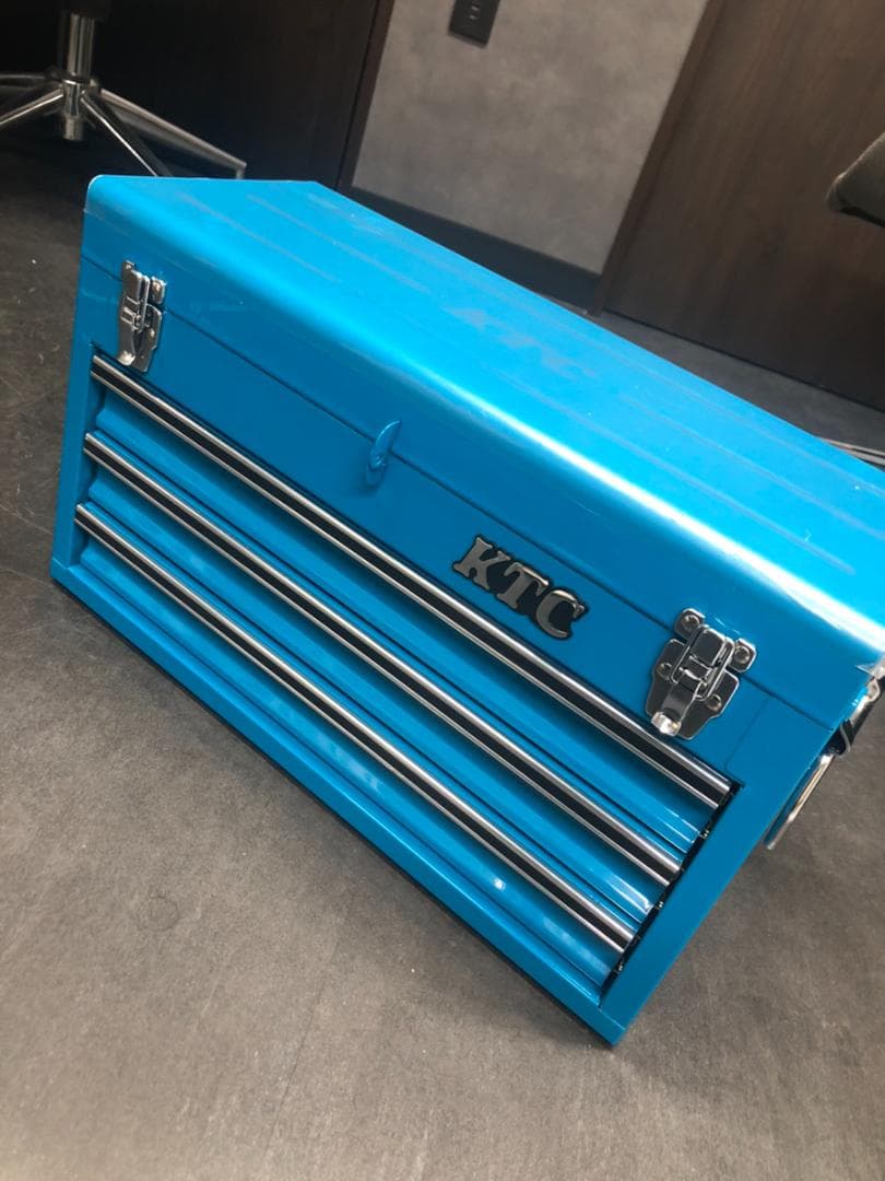 ※中古美品 KTC 青 3段引き出しツールボックス ほぼ未使用