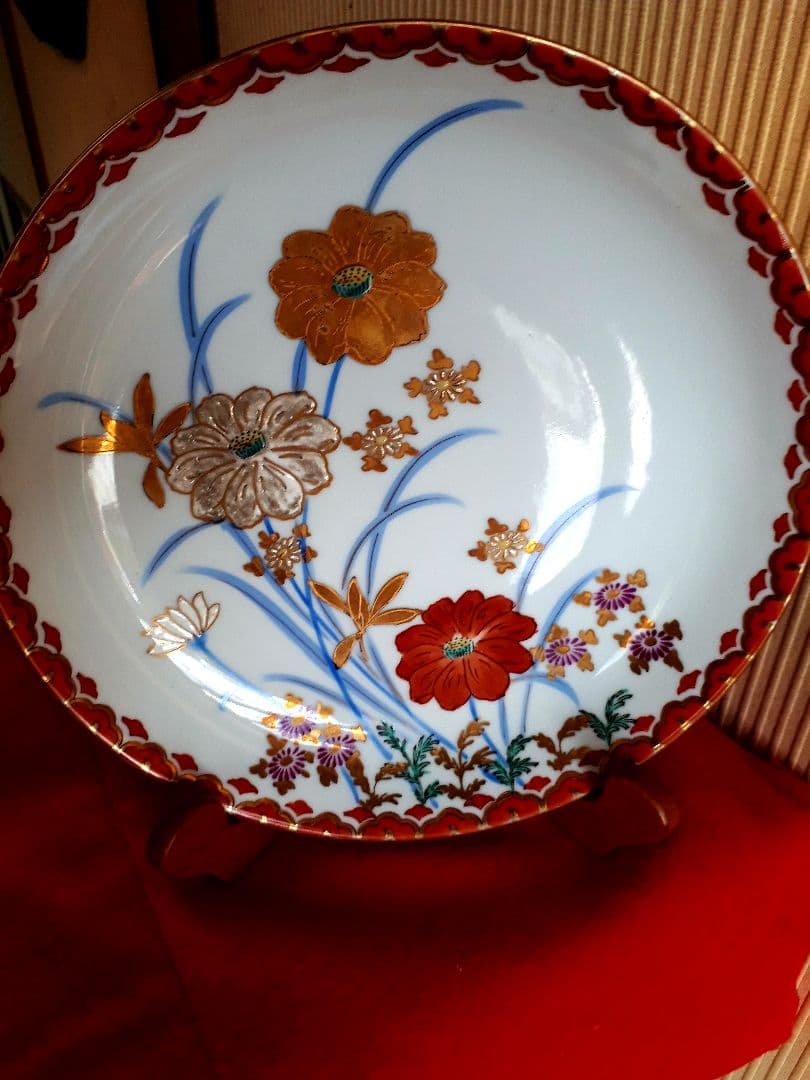 有田焼幸楽作、錦絵付盛鉢