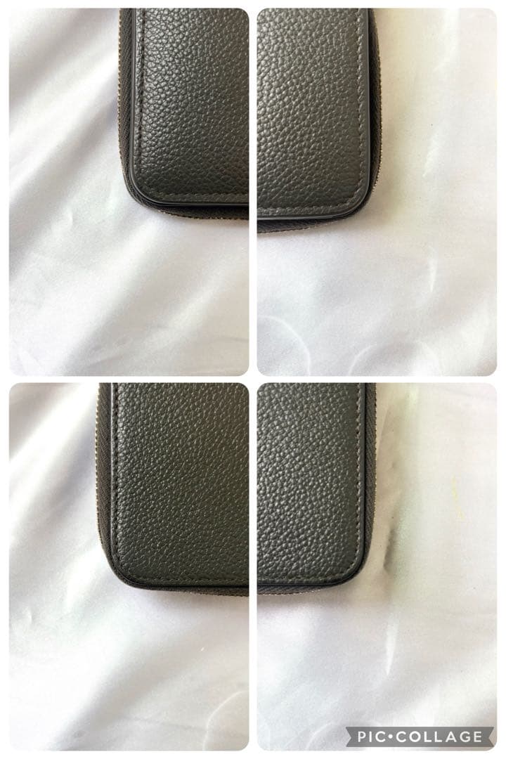 美品✨サンローラン 折り財布 ジップウォレット カサンドラロゴ レザー グレー