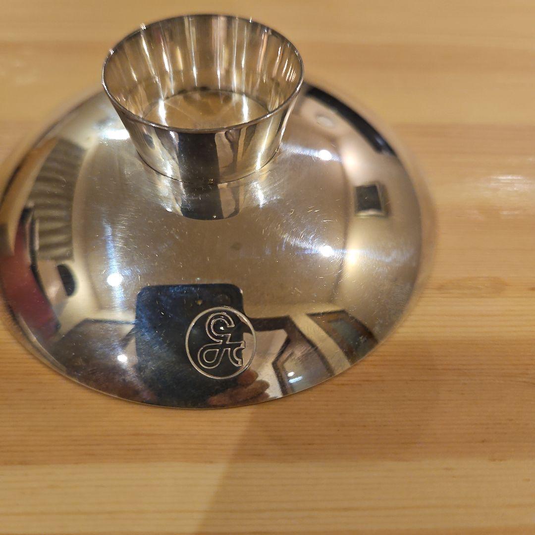 昭和六十年四月 新会社発足記念 日本たばこ産業 純銀 銀盃 酒器 木箱入り