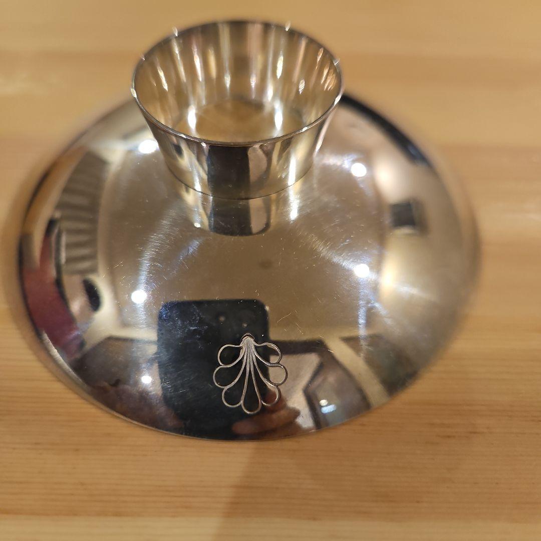 昭和六十年四月 新会社発足記念 日本たばこ産業 純銀 銀盃 酒器 木箱入り