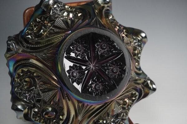 Carnival Glass カーニバルガラス ボール オーロラ パープル