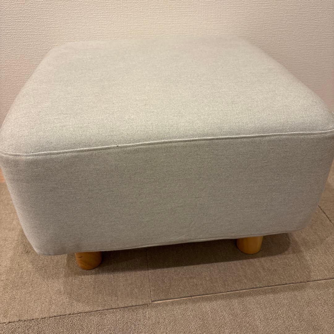 無印良品　オットマン(ソファベンチ対応品) 杢ライトグレーのカバーset