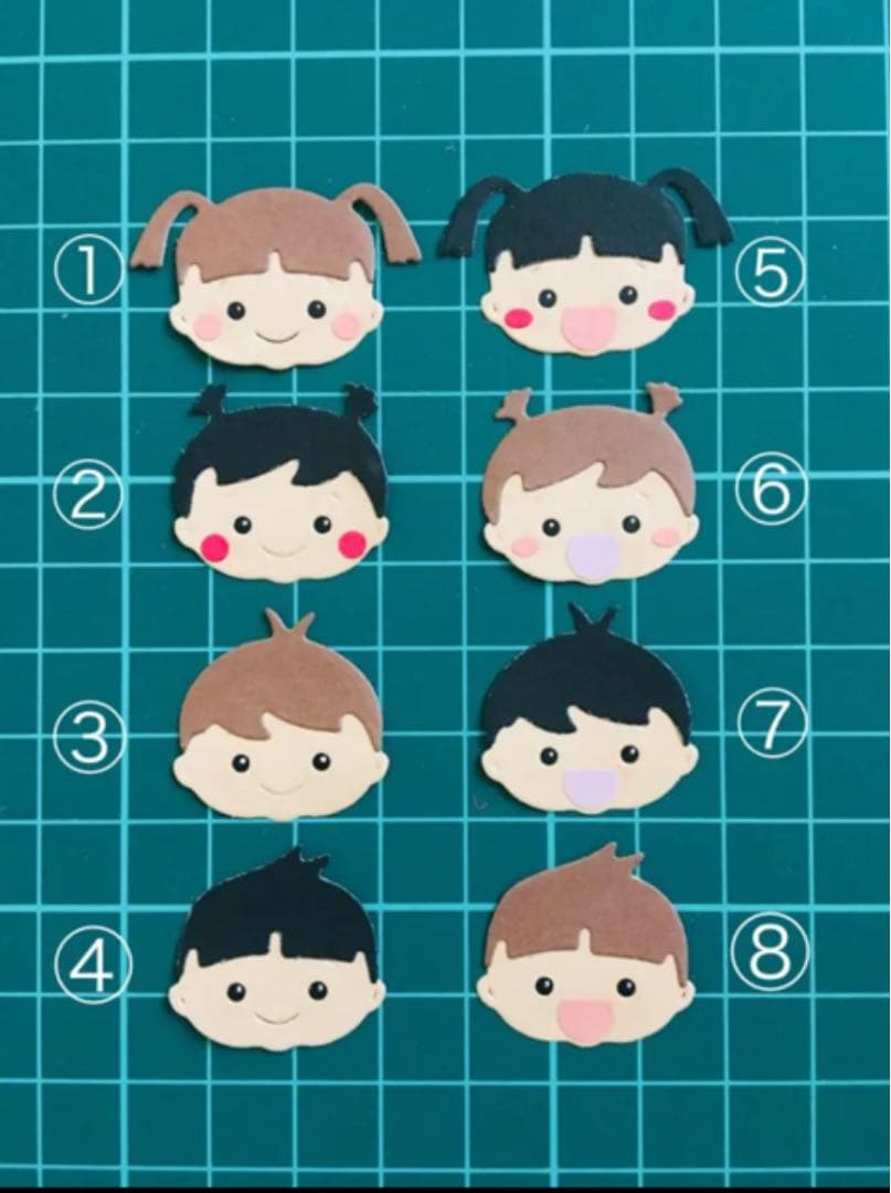 ◆オーダー用◆ ダイカット 男の子 女の子 顔のみ