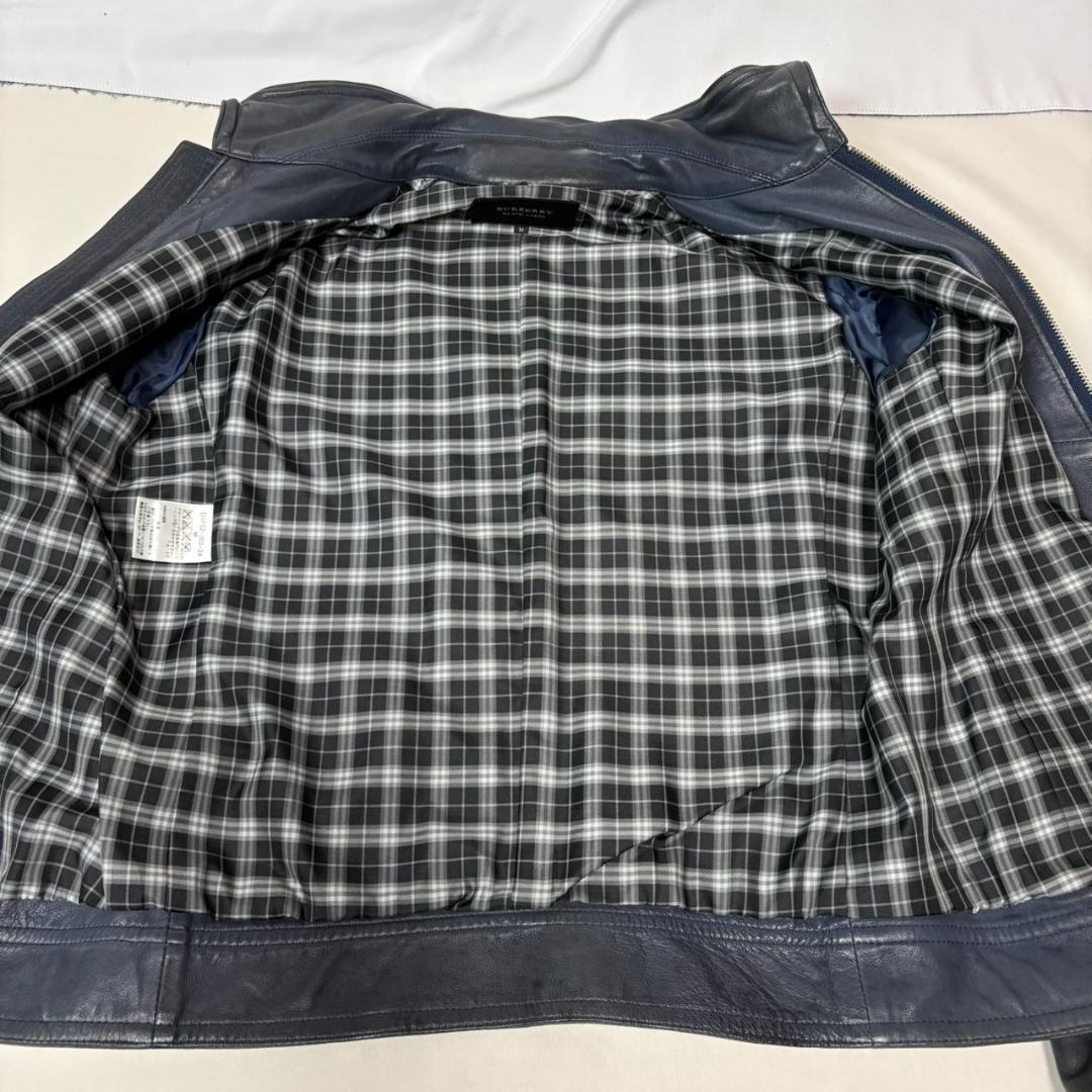 BURBERRY BLACK LABEL ラムレザー シングルライダース M