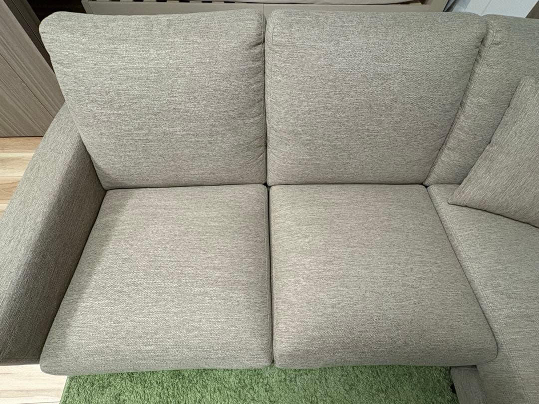 ベージュ L字型 ソファセット