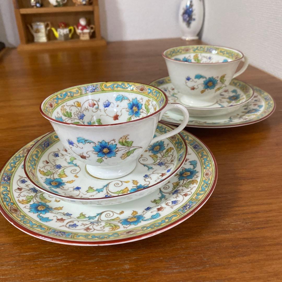 英国　ロイヤルチェルシー　テニスン　カップソーサー　シノワズリ