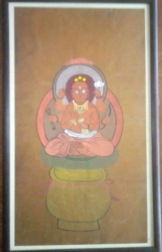 模写大津絵、愛染明王