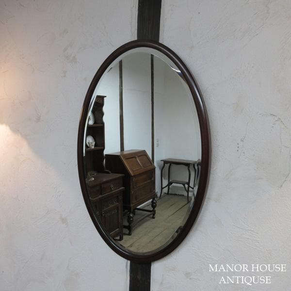 イギリス アンティーク 家具 ウォールミラー 壁掛け鏡 木製枠 英国 6384d