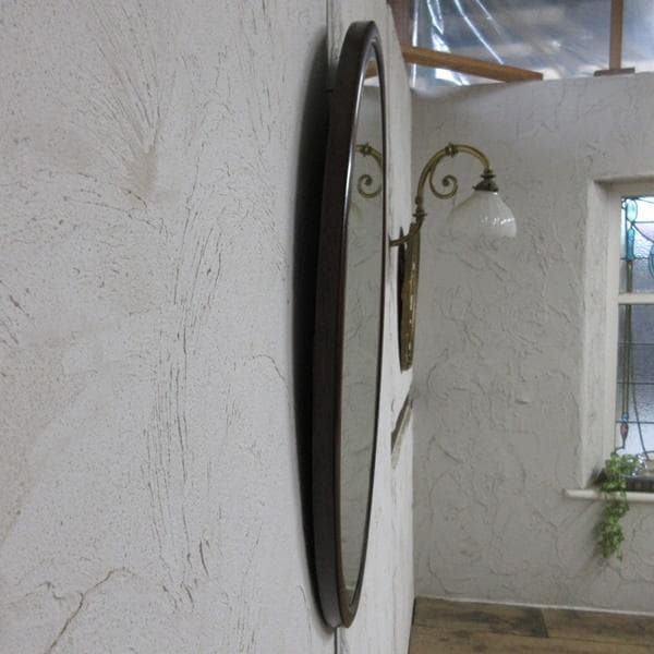 イギリス アンティーク 家具 ウォールミラー 壁掛け鏡 木製枠 英国 6384d