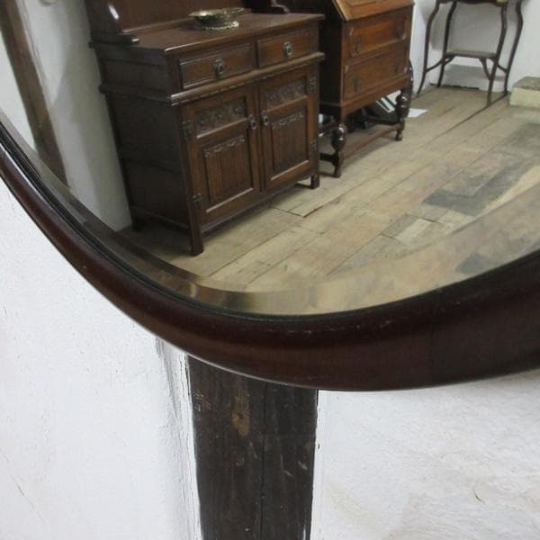 イギリス アンティーク 家具 ウォールミラー 壁掛け鏡 木製枠 英国 6384d