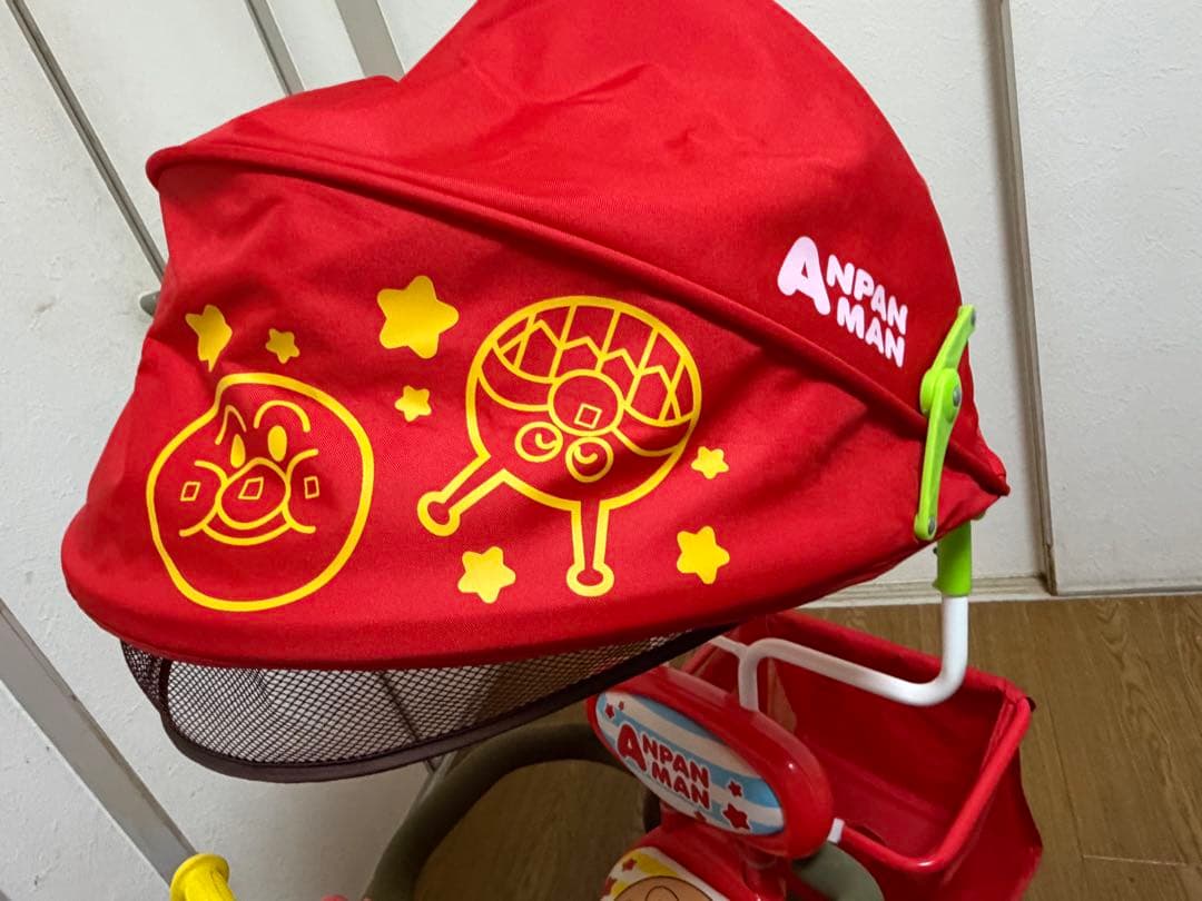 【美品】アンパンマン 三輪車 それいけ！アンパンマン デラックスII レッド 赤