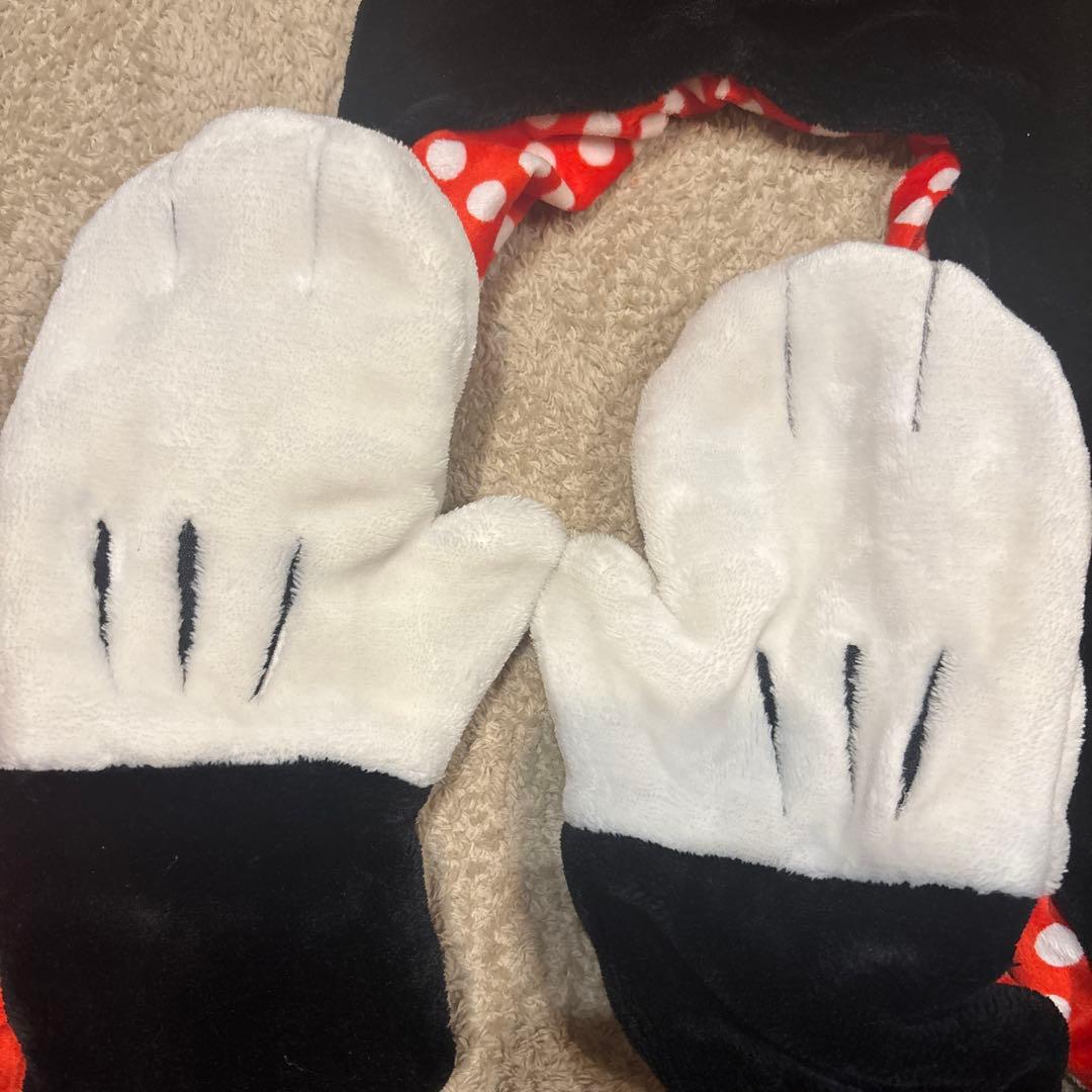 ミニーマウス　ファンキャップ　マフラー