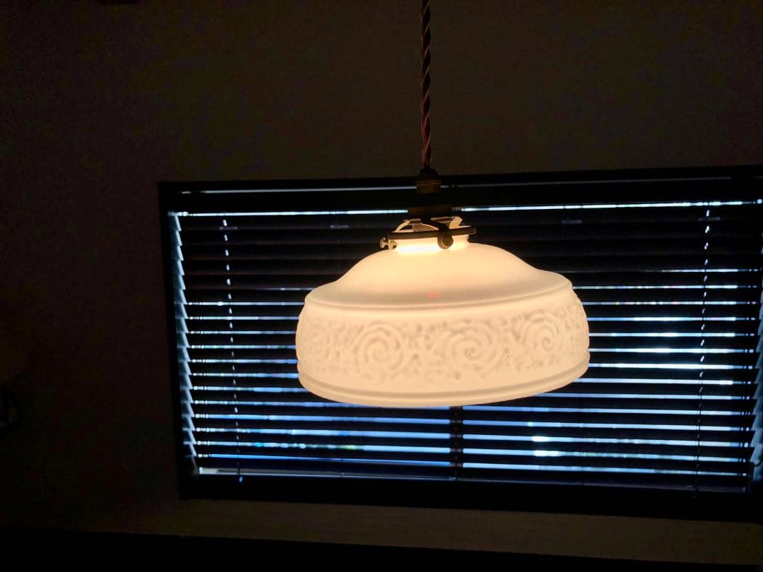 ヴィンテージ ランプシェード ミルクガラス 電傘 電笠