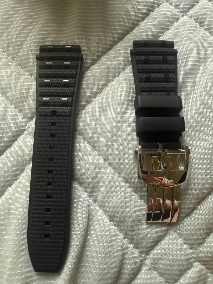 ブライトリング　クロノマット用　ラバーベルト　バックル　セット