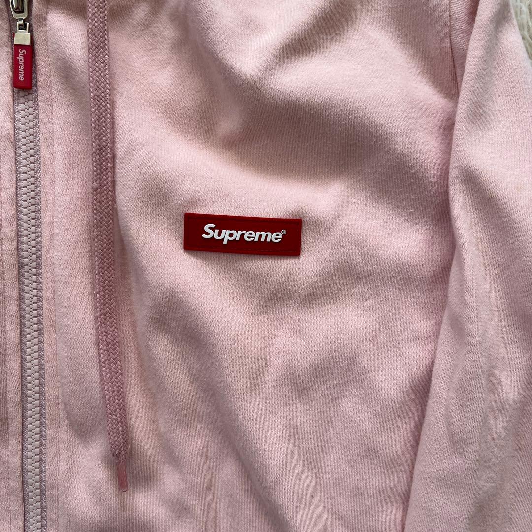 Supreme ピンク ジップアップパーカー