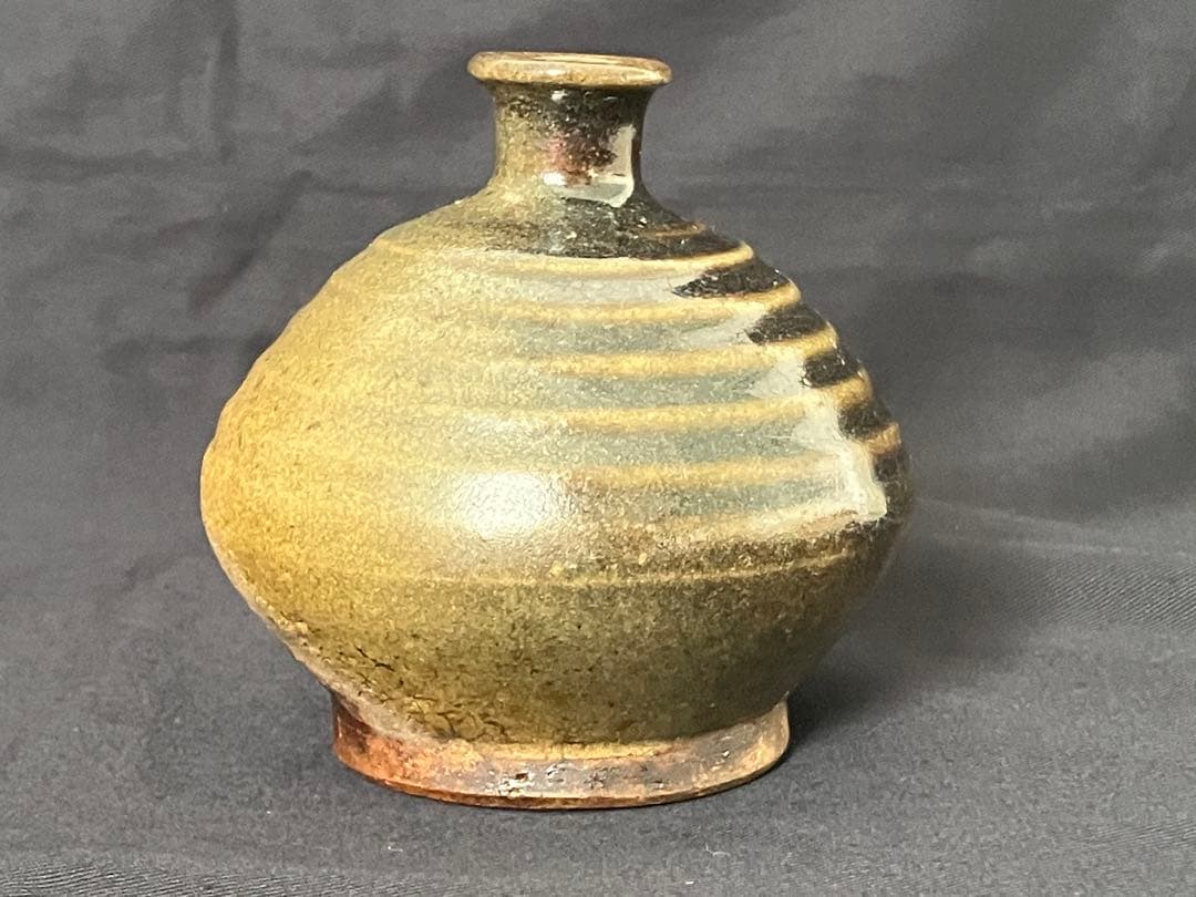 鍛冶丁焼　鍛冶町焼　油壺　一輪挿し　アンティーク