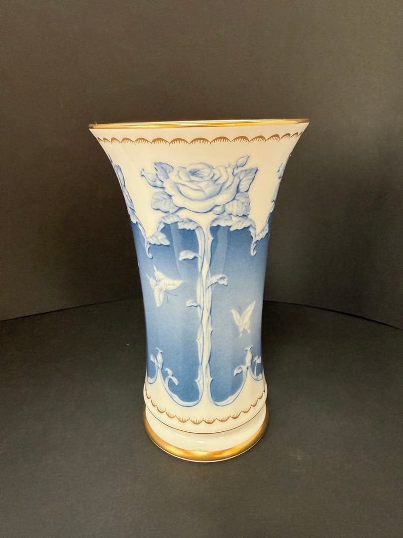 大倉陶園　金彩薔薇　女神　フラワーベース　花瓶　美品　送料込み